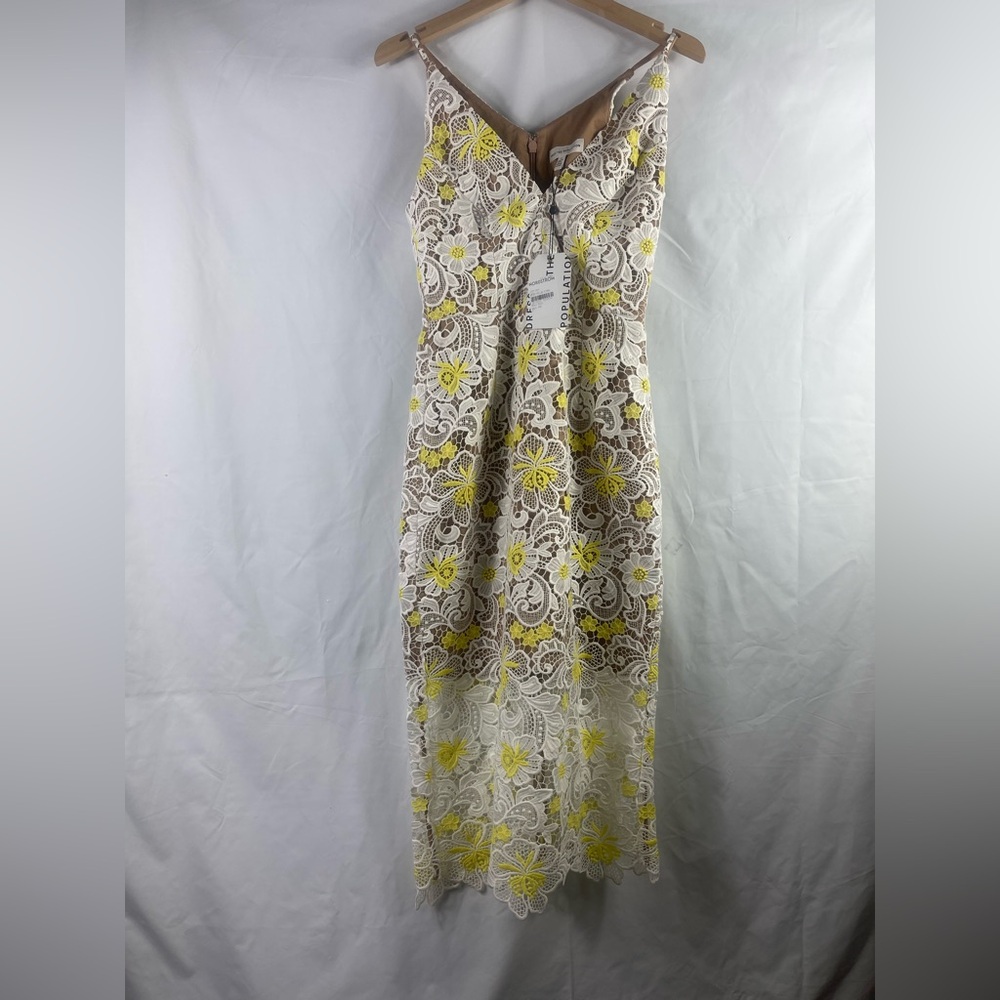 Dress the Population - Aurora Dress - White/Yellow - Picture 2 of 9